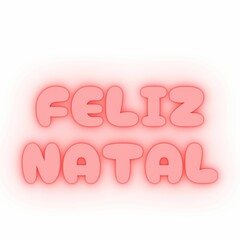FELIZ NATAL, LETRA VERMELHA, BRILHANTE, FUNDO BRANCO,