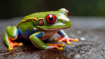 Fototapeta premium redeyed tree frog in costa rica