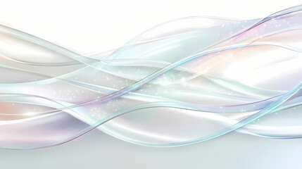 Fototapeta premium Abstract background with clear glass ribbons. shiny, pastel colors. Ephemeral. Illustration