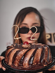 chocolate cake with chocolate