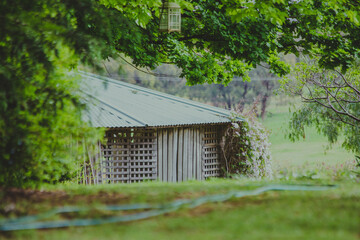 Outhouse/hut on the farm. on a working Australian farm in the country-side New South Wales