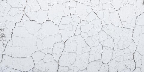 Fototapeta premium Rough, uneven surface of an aged white wall, cracked, rough, vintage