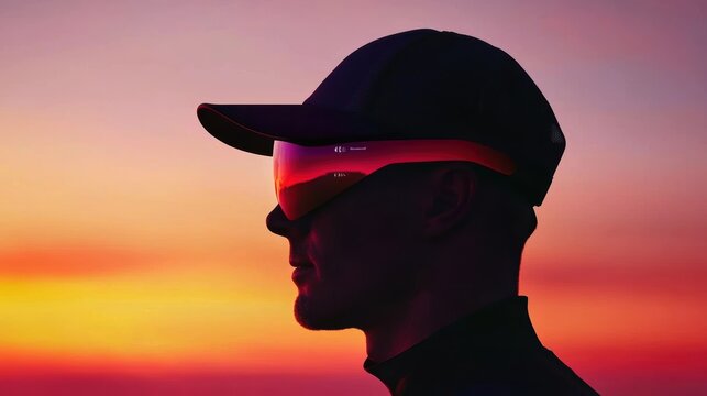 Wearable tech showing real-time health data on a holographic display during a workout