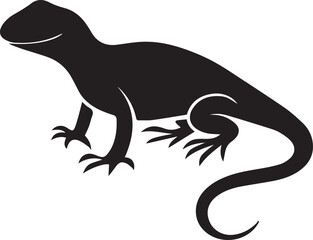 lizard Silhouette black vector. the white background