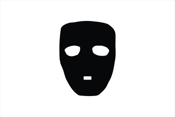 Mask Icons man vector hand drawn illustration on white background.