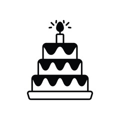 Wedding Cake vector icon