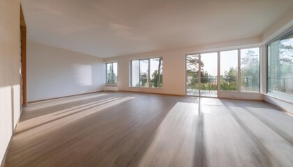 Obraz premium empty room with window white background