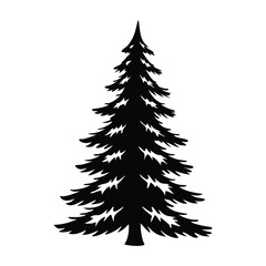 Obraz premium Christmas tree vector illustration Beautifully decorated christmas tree on white background