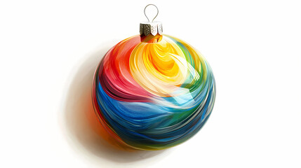 Colorful swirled glass ornament. Ornamented. Illustration