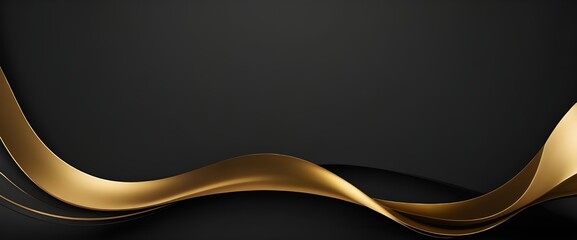 Obraz premium Abstract geometric design with golden triangles on a black background