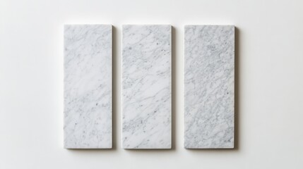 Rectangular Marble Slabs on White Background
