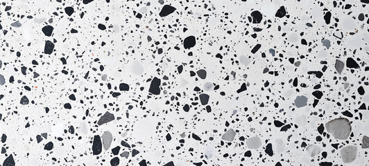 Obraz premium Terrazzo background with white, gray, and black colors