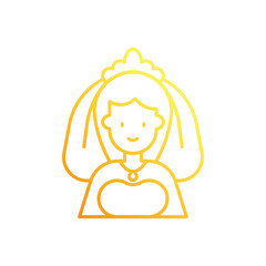 Bride vector icon