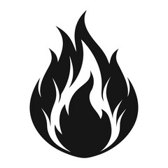 flame vector icon, illustration of fire flame, fire silhouette vector