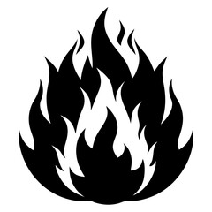 flame vector icon, illustration of fire flame, silhouette flame fire flames