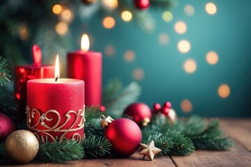 Holiday celebration, Christmas tree with bright lights, festive ornaments, December