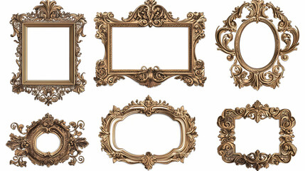 A collection of elegant and ornate frames perfect for adding a touch of sophistication to your design projects, ornamented. Ornamented. Illustration