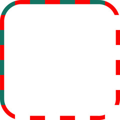 Merry Christmas frame. Christmas border frame. Red and green frame for Christmas 