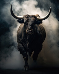 An imposing and intimidating bull