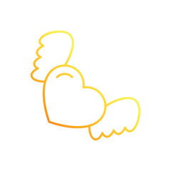 Heart With Wings vector icon