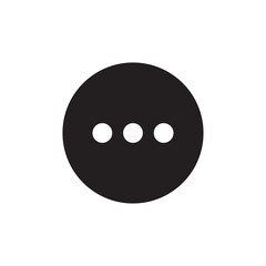 three dots menu options icon sign vector