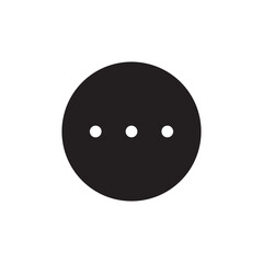 Menu dots icon Flat vector set outline