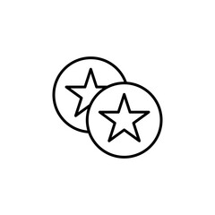 Earn point thin line vector icon.