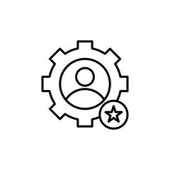 Skills thin line vector icon.