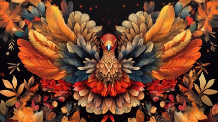 Greeting card design for thanksgiving holiday.