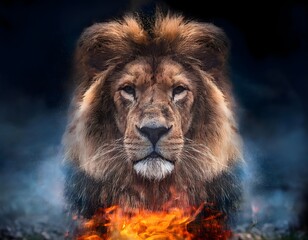 Portrait of a lion