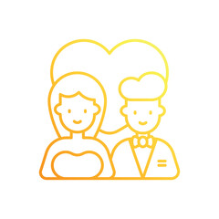 Bride and Groom vector icon