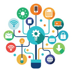 Sustainable Development Illustration with Innovation and Growth Elements © MDSUMON
