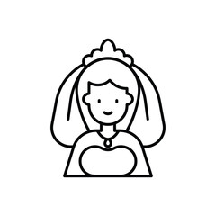 Bride vector icon