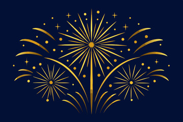 new year wishes fireworks vector
