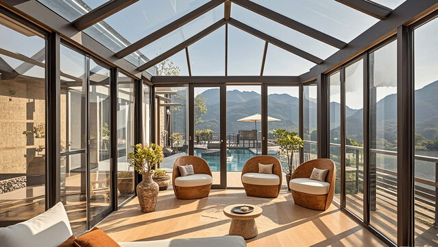 modern sun room interior design