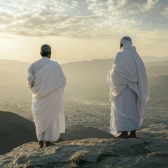 Pilgrims on Mount Arafat During Hajj