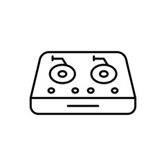 Fototapeta premium DJ Turntable vector icon