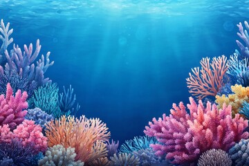 Vibrant Underwater Coral Reef Scene