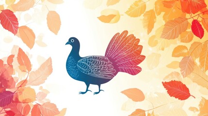 Thanksgiving greeting card background template design.