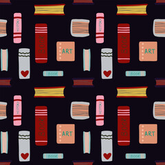 Book pattern colorful page cover vector artwork