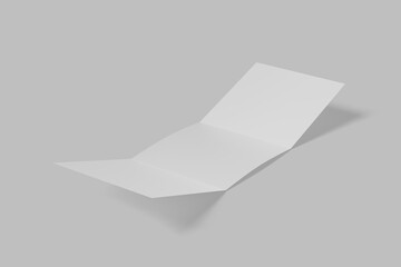 Naklejka premium Square Modern Trifold Brochure mockup on gray background