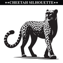 Cheetah silhouette vector illustration design