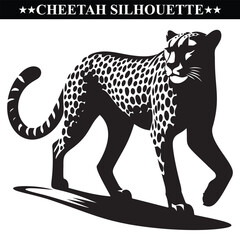 Cheetah silhouette vector illustration design
