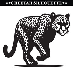 Cheetah silhouette vector illustration design