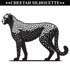 Cheetah silhouette vector illustration design