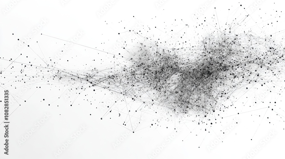 Poster A schematic illustration shows a data cloud composed of numerous thin lines and connecting nodes, symbolizing intricate information networks. Generative AI
