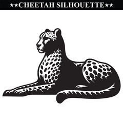 Cheetah silhouette vector illustration design