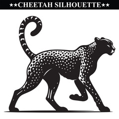 Cheetah silhouette vector illustration design