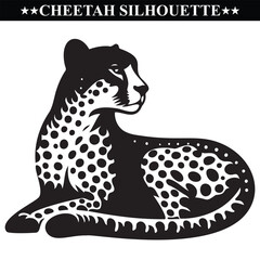 Cheetah silhouette vector illustration design