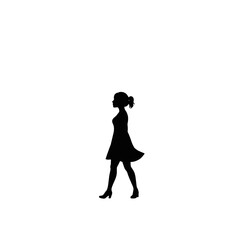 Silhouette profile vector image,black color silhouette on a  white background